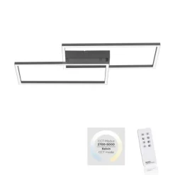 LED Deckenleuchte, schwarz, modern, Farbsteuerung, dimmbar, Fernbedienung