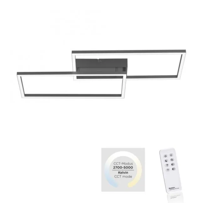 LED Deckenleuchte, schwarz, modern, Farbsteuerung, dimmbar, Fernbedienung