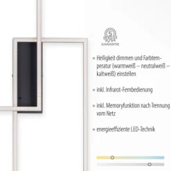 LED Deckenleuchte, schwarz, modern, Farbsteuerung, dimmbar, Fernbedienung