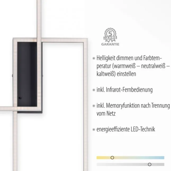LED Deckenleuchte, schwarz, modern, Farbsteuerung, dimmbar, Fernbedienung