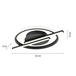 LED Deckenleuchte schwarz modernes Design SimplyDim Memoryfunktion