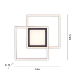 LED Deckenleuchte schwarz quadratisch modern steuerbar Innenlampe