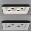 LED Deckenleuchte schwarz rechteckig Kristalleffekte dimmbar steuerbar CCT
