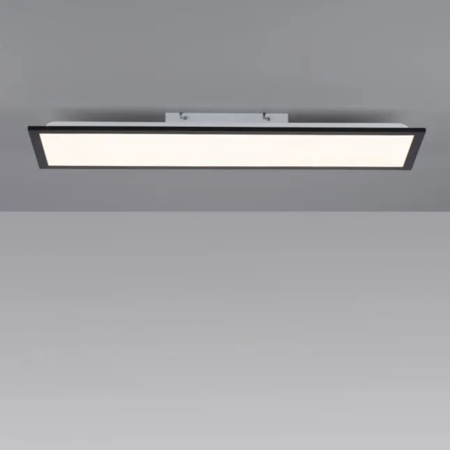 LED Deckenleuchte schwarz rechteckig 80x25cm flach warmweiß energiesparend