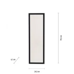 LED Deckenleuchte schwarz rechteckig 80x25cm flach warmweiß energiesparend