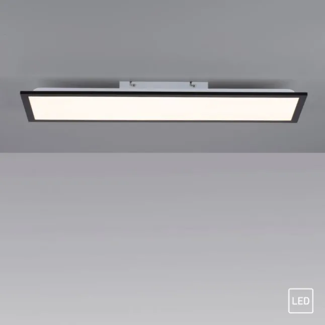 LED Deckenleuchte schwarz rechteckig 80x25cm flach warmweiß energiesparend
