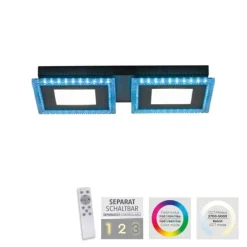 LED Deckenleuchte schwarz RGB Memoryfunktion CCT dimmbar steuerbar