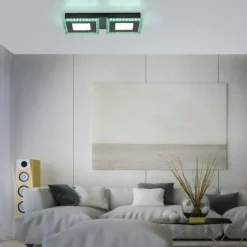 LED Deckenleuchte schwarz RGB Memoryfunktion CCT dimmbar steuerbar