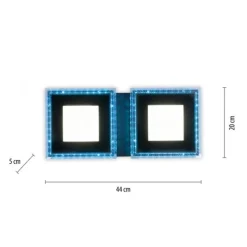 LED Deckenleuchte schwarz RGB Memoryfunktion CCT dimmbar steuerbar