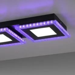 LED Deckenleuchte schwarz RGB Memoryfunktion CCT dimmbar steuerbar