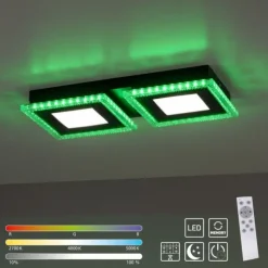 LED Deckenleuchte schwarz RGB Memoryfunktion CCT dimmbar steuerbar