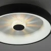 LED Deckenleuchte schwarz rund Kristalleffekte dimmbar CCT