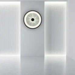LED Deckenleuchte schwarz rund Kristalleffekte dimmbar CCT