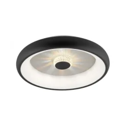 LED Deckenleuchte schwarz rund Kristalleffekte dimmbar CCT