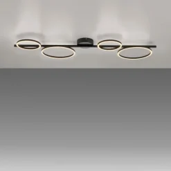 LED Deckenleuchte schwarz Switchmo Technik dimmbar Leuchtringe
