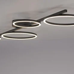 LED Deckenleuchte schwarz Switchmo Technik dimmbar Leuchtringe