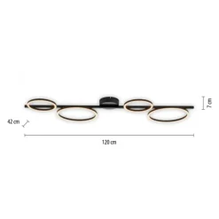 LED Deckenleuchte schwarz Switchmo Technik dimmbar Leuchtringe