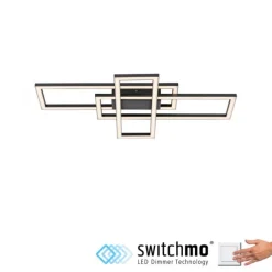 LED Deckenleuchte schwarz Switchmo 3-Stufen Dimmung Memoryfunktion