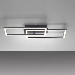 LED Deckenleuchte schwarz Switchmo Technik längliche Rahmen schwarz flach