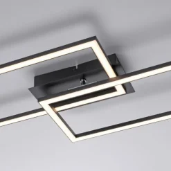 LED Deckenleuchte schwarz Switchmo Technik längliche Rahmen schwarz flach