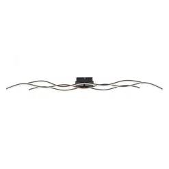 LED-Deckenleuchte, schwarz, Wellendesign, 139,5cm lang, modern