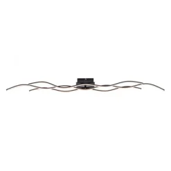 LED-Deckenleuchte, schwarz, Wellendesign, 139,5cm lang, modern