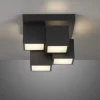 LED Deckenleuchte schwarz Würfelform mit Backlight Wohnzimmer