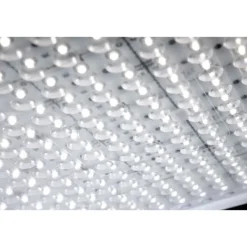 LED Deckenleuchte, silber, Acryl-Glas, rechteckig, Inustrie Stil