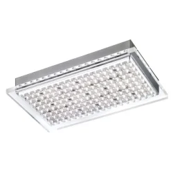 LED Deckenleuchte, silber, Acryl-Glas, rechteckig, Inustrie Stil