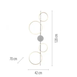 LED Deckenleuchte silber dimmbar in 3 Stufen Ringform Memoryfunktion