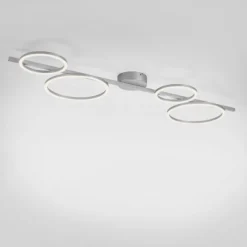 LED Deckenleuchte silber dimmbar in 3 Stufen Ringform Memoryfunktion