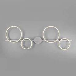 LED Deckenleuchte silber dimmbar in 3 Stufen Ringform Memoryfunktion