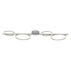 LED Deckenleuchte silber dimmbar in 3 Stufen Ringform Memoryfunktion