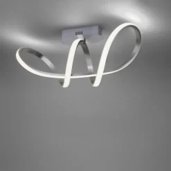 LED-Deckenleuchte, silber, dimmbar, IP20, Innenleuchte