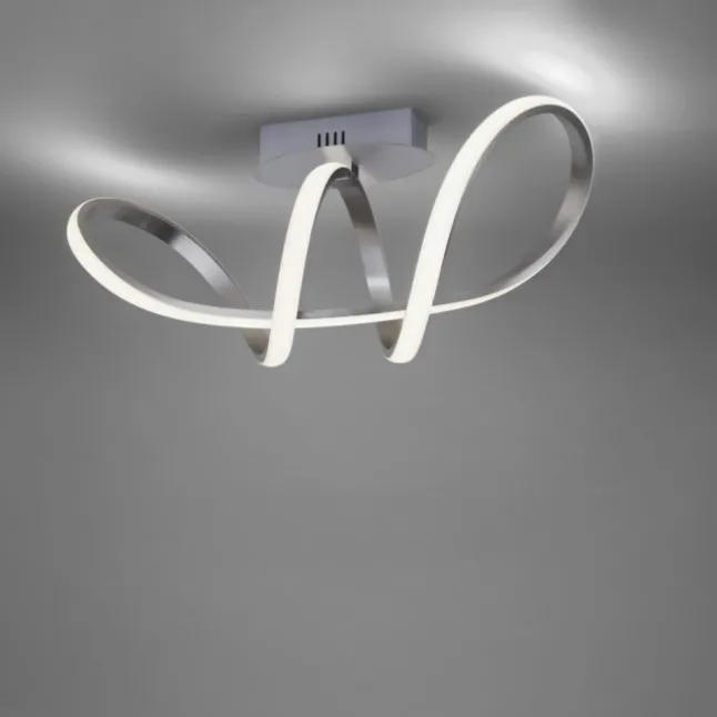 LED-Deckenleuchte, silber, dimmbar, IP20, Innenleuchte