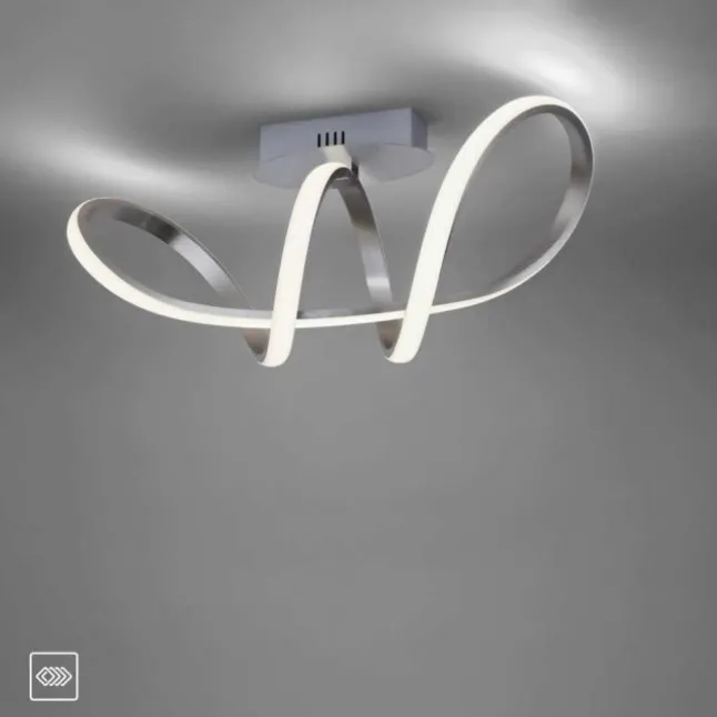 LED-Deckenleuchte, silber, dimmbar, IP20, Innenleuchte