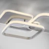 LED Deckenleuchte silber eckig schlicht warmweiß Licht