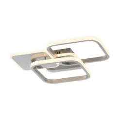 LED Deckenleuchte silber eckig schlicht warmweiß Licht