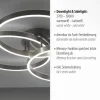 LED Deckenleuchte silberfarbig rund dimmbar CCT Memoryfunktion
