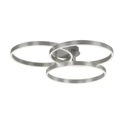LED Deckenleuchte silberfarbig rund dimmbar CCT Memoryfunktion