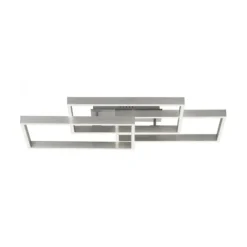 LED Deckenleuchte silberfarbig 82x50cm dimmbar CCT Memoryfunktion