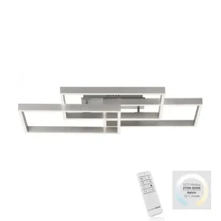 LED Deckenleuchte silberfarbig 82x50cm dimmbar CCT Memoryfunktion