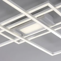LED Deckenleuchte silberfarbig flach dimmbar Fernbedienung CCT