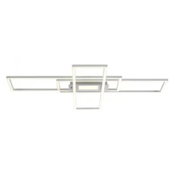 LED Deckenleuchte silberfarbig flach dimmbar Fernbedienung CCT