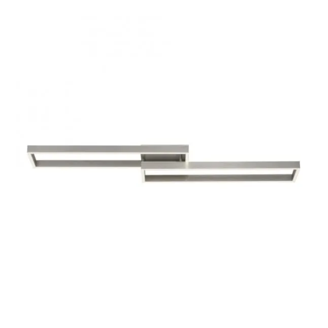 LED Deckenleuchte silberfarbig rechteckig dimmbar CCT Memoryfunktion