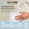 LED Deckenleuchte, silber, rund, dimmbar, warmweiß, 3000K