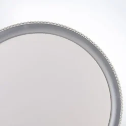 LED Deckenleuchte, silber, rund, dimmbar, warmweiß, 3000K