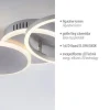LED Deckenleuchte silber rund schlicht warmweiß Licht
