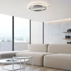 LED Deckenleuchte silber Simply Dimm Technik Memoryfunktion