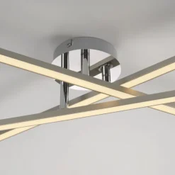 LED Deckenleuchte SIMON, silber, sternförmig, länglich